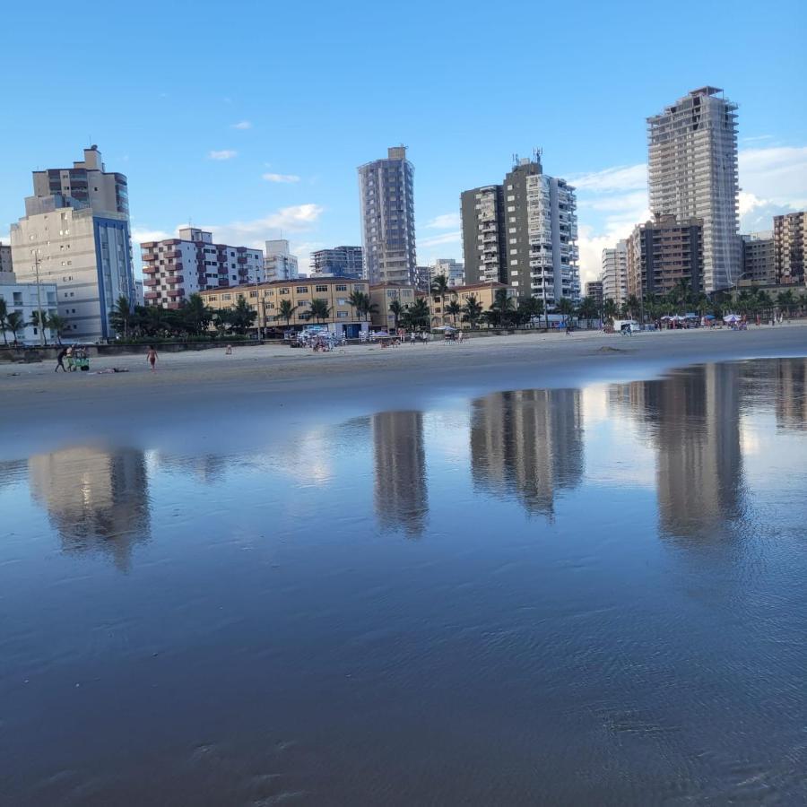 Kitnet Frente Pro Mar Em Vila Caicara, Portaria 24 Hs E Wifi Praia Grande  Esterno foto