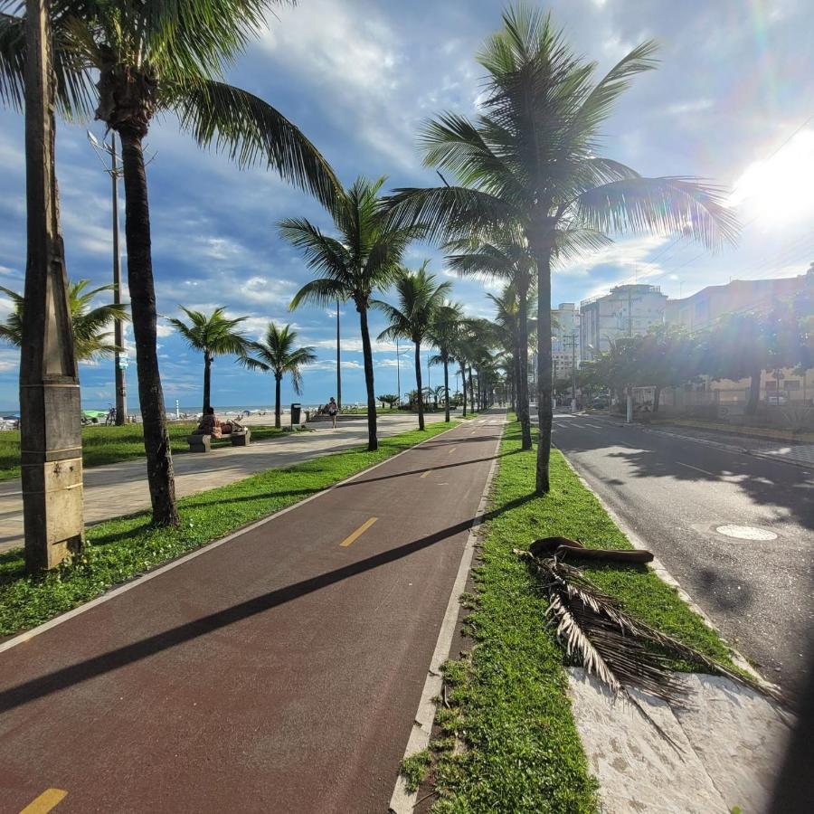 Kitnet Frente Pro Mar Em Vila Caicara, Portaria 24 Hs E Wifi Praia Grande  Esterno foto