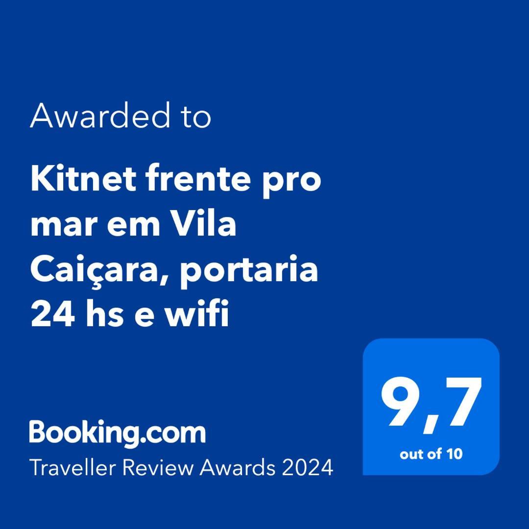 Kitnet Frente Pro Mar Em Vila Caicara, Portaria 24 Hs E Wifi Praia Grande  Esterno foto