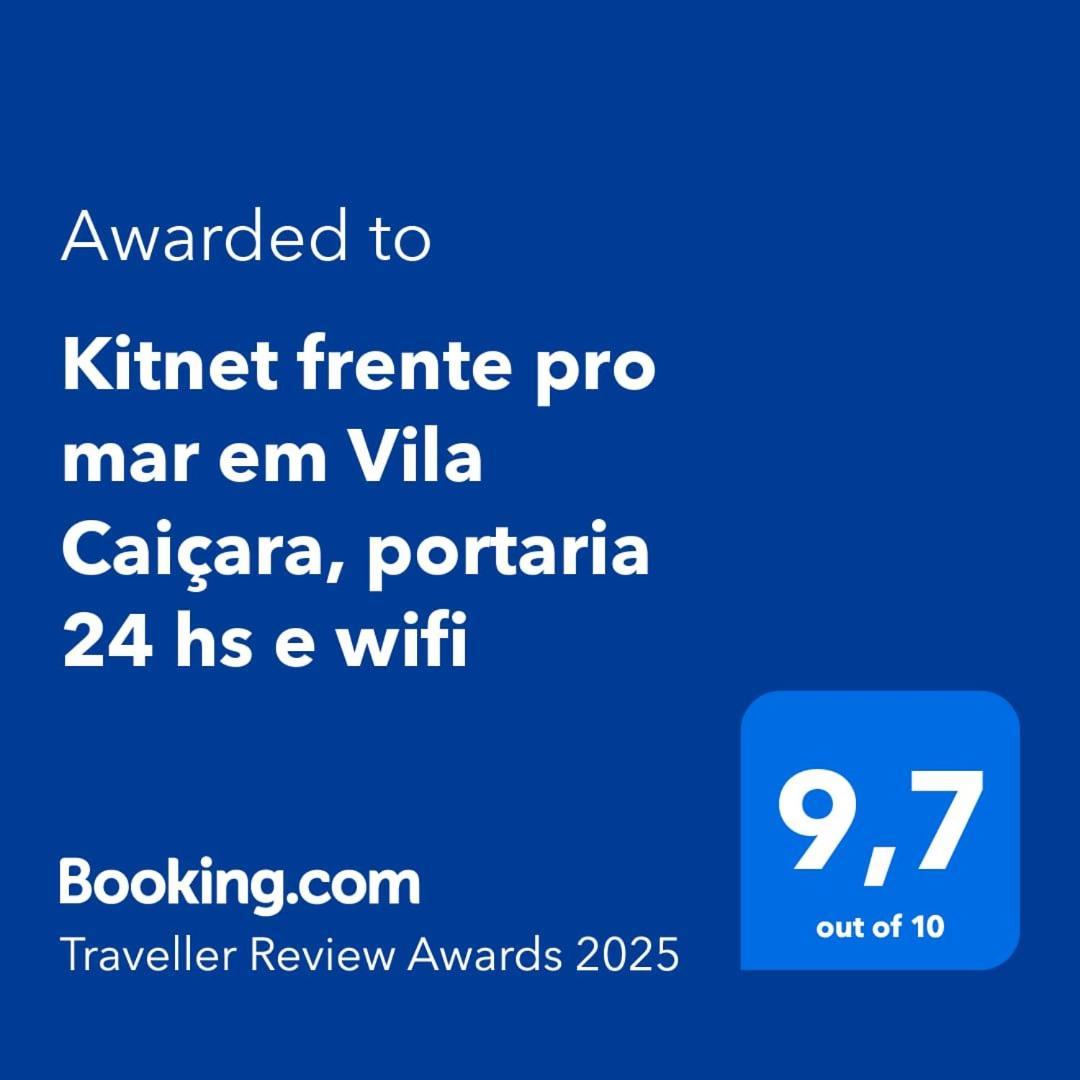 Kitnet Frente Pro Mar Em Vila Caicara, Portaria 24 Hs E Wifi Praia Grande  Esterno foto